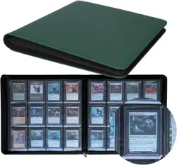 Card Storage Case: 12-Pocket Binder for 432 Toploaders - Forest Green - Image 3
