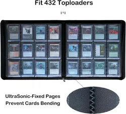 Card Storage Case: 12-Pocket Binder for 432 Toploaders - Forest Green - Image 4