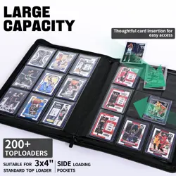 Toploader Card Binder, 9-Pocket Trading Card Album Holder fits for 3 x 4'' To... - Image 3