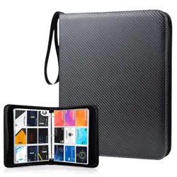 Trading Card Binder, 900 Pockets Sleeves with Zipper, Double Sided Pockets Ca... - Image 1