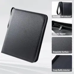 Trading Card Binder, 900 Pockets Sleeves with Zipper, Double Sided Pockets Ca... - Image 2