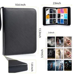 Trading Card Binder, 900 Pockets Sleeves with Zipper, Double Sided Pockets Ca... - Image 5