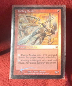 1999 MTG Mercadian Masques Foil #189/350 Flailing Soldier - Image 1