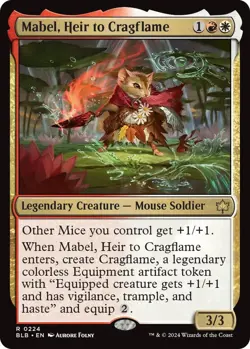 Mabel, Heir to Cragflame 0224 MTG Bloomburrow Rare NP - Image 1