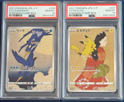 PSA 10 Pokemon Pikachu 227/S-P Cramorant 226/S-P Set Stamp Box Promo Japanese - Image 1