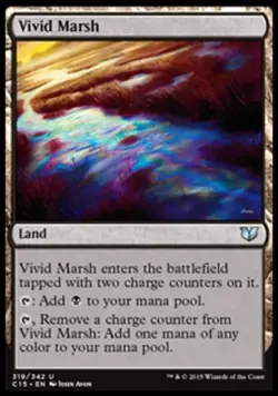Vivid Marsh - Light Play MTG Commander 2015 - Image 1