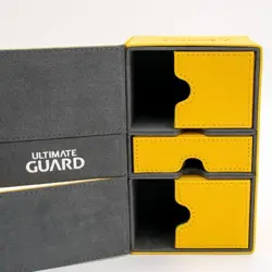 Ultimate Guard Twin Flip'n Tray Xenoskin Deck Case 160+ Yellow Card Dice Storage - Image 2