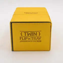 Ultimate Guard Twin Flip'n Tray Xenoskin Deck Case 160+ Yellow Card Dice Storage - Image 3