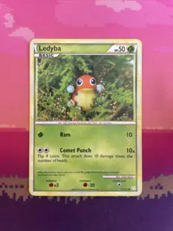 Pokemon Card Ledyba HeartGold & SoulSilver Common 71/123 Near Mint - Image 1