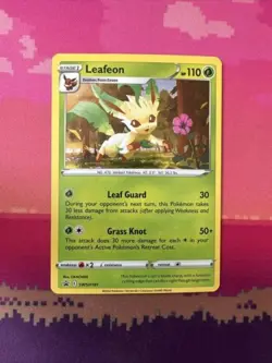 Pokemon Card Leafeon SWSH191 Black Star Promo Holo Near Mint - Image 1