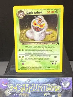 Pokemon Card Dark Arbok 2/82 Holo ERROR 1999-23000 Team Rocket Swirl Played - Image 1
