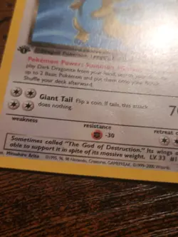 Dark Dragonite 22/82 1st Edition Rare Team Rocket 2000 Pokemon Card MP HP - Image 2