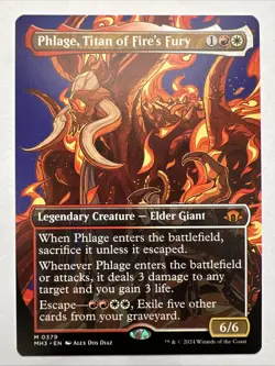 MTG Phlage, Titan of Fire's Fury (Borderless) Modern Horizons 3 NM - Image 1