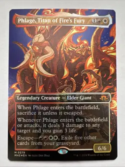 MTG Phlage, Titan of Fire's Fury (Borderless Foil) Modern Horizons 3 NM - Image 1