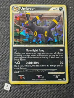 Umbreon 10/90 Undaunted Cracked Ice Holo Rare Pokemon TCG LP - Image 1
