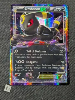 Umbreon EX 55/124 XY Fates Collide Ultra Rare Holo Pokemon TCG MP - Image 1