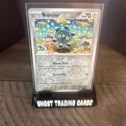 Bronzor Reverse Holo 144/197 Common Obsidian Flames Pokemon 2023 - Image 2