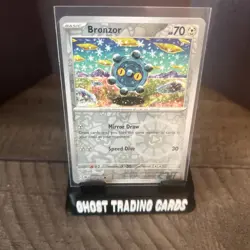 Bronzor Reverse Holo 144/197 Common Obsidian Flames Pokemon 2023 - Image 3
