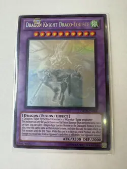 YUGIOH Dragon Knight Draco-Equiste Ghost Rare UNL Edition DREV-EN038 - Image 1