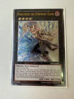 YUGIOH Maestroke The Symphony Djinn Ultimate Rare AP03-EN002 - Image 1
