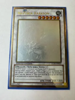 YUGIOH Naturia Barkion Ghost Rare Ltd Edition GLD5-EN033 - Image 1