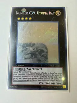 YUGIOH Number C39: Utopia Ray Ghost Rare 1st Edition ORCS-EN040 - Image 1