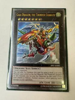 YUGIOH Gaia Dragon, The Thunder Charger Ultimate Rare Ultimate Rare AP07-EN001 - Image 1