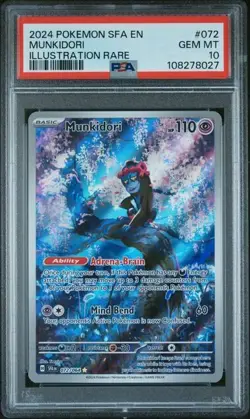 PSA 10 Munkidori 072/064 - 2024 Pokemon Shrouded Fable - Illustration Rare - Image 1