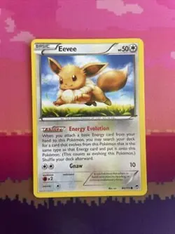 Pokemon Card Eevee Furious Fists Common 80/111 Near Mint - Image 1