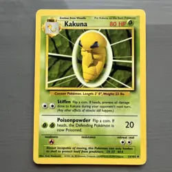 Kakuna Base Set 33/102 Pokemon Card 1999 - Image 1