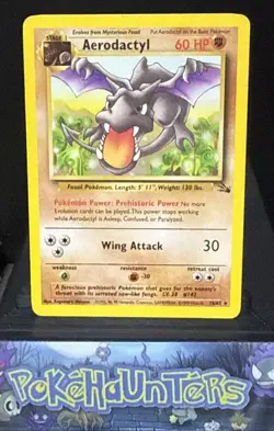 Pokemon Card Aerodactyl 16/62 Fossil Set Non Holo Rare Light Play - Image 1