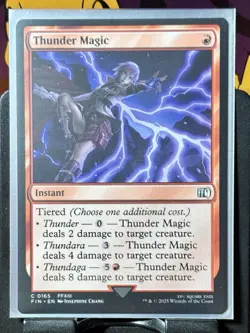 Thunder Magic - Reg - MTG - Final Fantasy - FIN - 0165 - COMMON ~ NM - Image 2