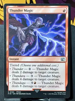 Thunder Magic - Reg - MTG - Final Fantasy - FIN - 0165 - COMMON ~ NM - Image 3