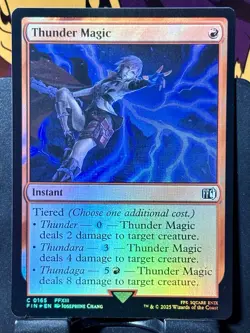 Thunder Magic - FOIL - MTG - Final Fantasy - FIN - 0165 - COMMON ~ NM - Image 3