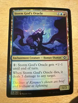 FOIL Storm God's Oracle | MtG Magic Modern Horizons 2 MH2 | English | NM-M - Image 1