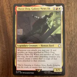 MTG Three Dog, Galaxy News DJ [Fallout] Near Mint Magic The Gathering Rare Card - Image 1