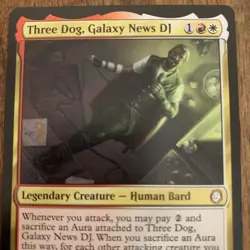 MTG Three Dog, Galaxy News DJ [Fallout] Near Mint Magic The Gathering Rare Card - Image 2
