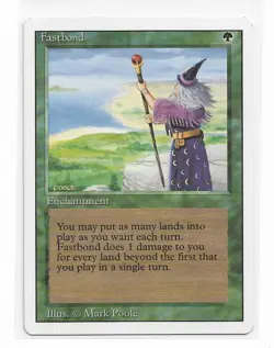 Magic the Gathering ~ MTG ~ 1x Fastbond ~ 3rd Edition ~ LP ~ REVISED - Image 1