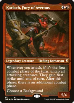 MTG ~ Karlach, Fury of Avernus (Etched Foil) ~ Baldur's Gate ~ NM ~ Mythic - Image 1