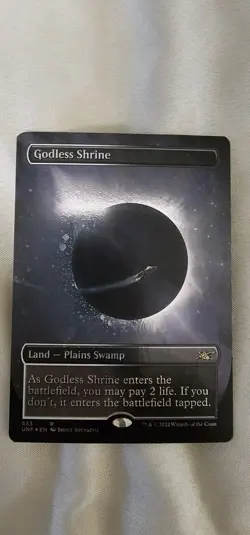 MTG Godless Shrine (Borderless) (Galaxy Foil) - Unfinity (UNF) #533 - Magic - Image 1