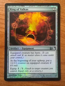 Magic MTG Ring of Valkas FOIL M13 (2013 Core Set) SP+/NM-! - Image 1