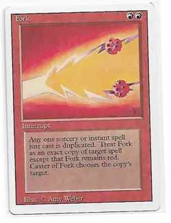 Magic the Gathering ~ MTG ~ 1x Fork ~ LP ~ REVISED - Image 1