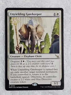 MTG Unyielding Gatekeeper #35 Murders at Karlov Manor Card Rare NM - Image 1