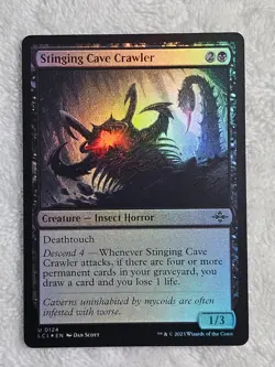 MTG Stinging Cave Crawler FOIL #124 The Lost Caverns of Ixalan Card U NM - Image 1