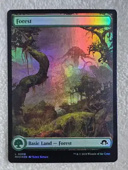 MTG Forest FOIL - Modern Horizons 3 #308 Magic Gathering Card LAND NM - Image 1