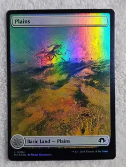 MTG Plains FOIL - Modern Horizons 3 #304 Magic Gathering Card LAND NM - Image 1