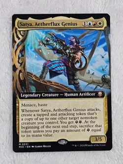 MTG Satya, Aetherflux Genius (Extended Art) - Modern Horizons 3 #31 Mythic NM - Image 1