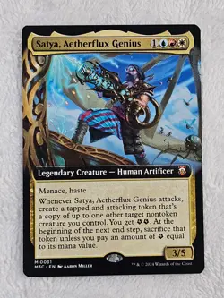 MTG Satya, Aetherflux Genius (Extended Art) - Modern Horizons 3 #31 Mythic NM - Image 2
