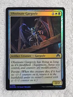 MTG Obstinate Gargoyle FOIL - Modern Horizons 3 #195 Magic Gathering Card NM - Image 2