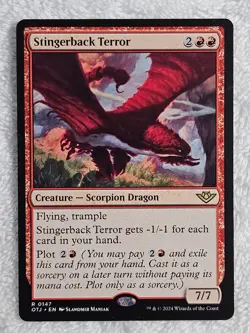 MTG Stingerback Terror Outlaws of Thunder Junction (OTJ) #147 Card Rare NM - Image 1